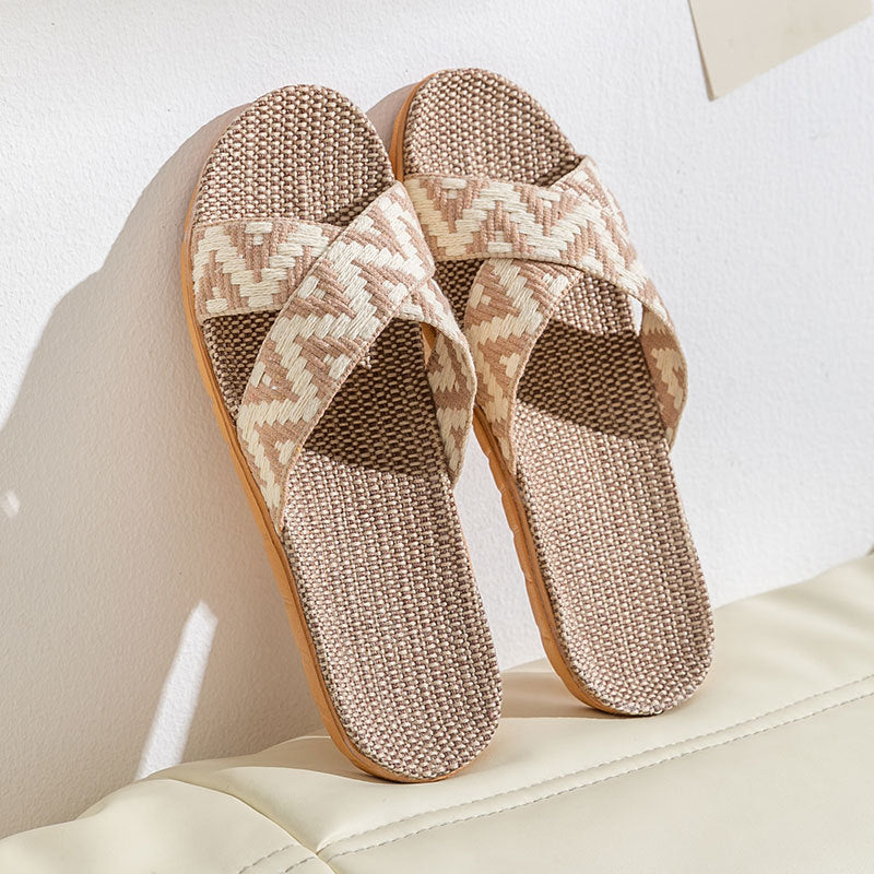 Couple Non-slip Cotton Linen Eva Soft Bottom Fashion Japan And South Korea Sandals